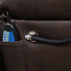 Fauteuil inclinable de massage électrique Christopher Knight Home Motors avec support pour téléphone