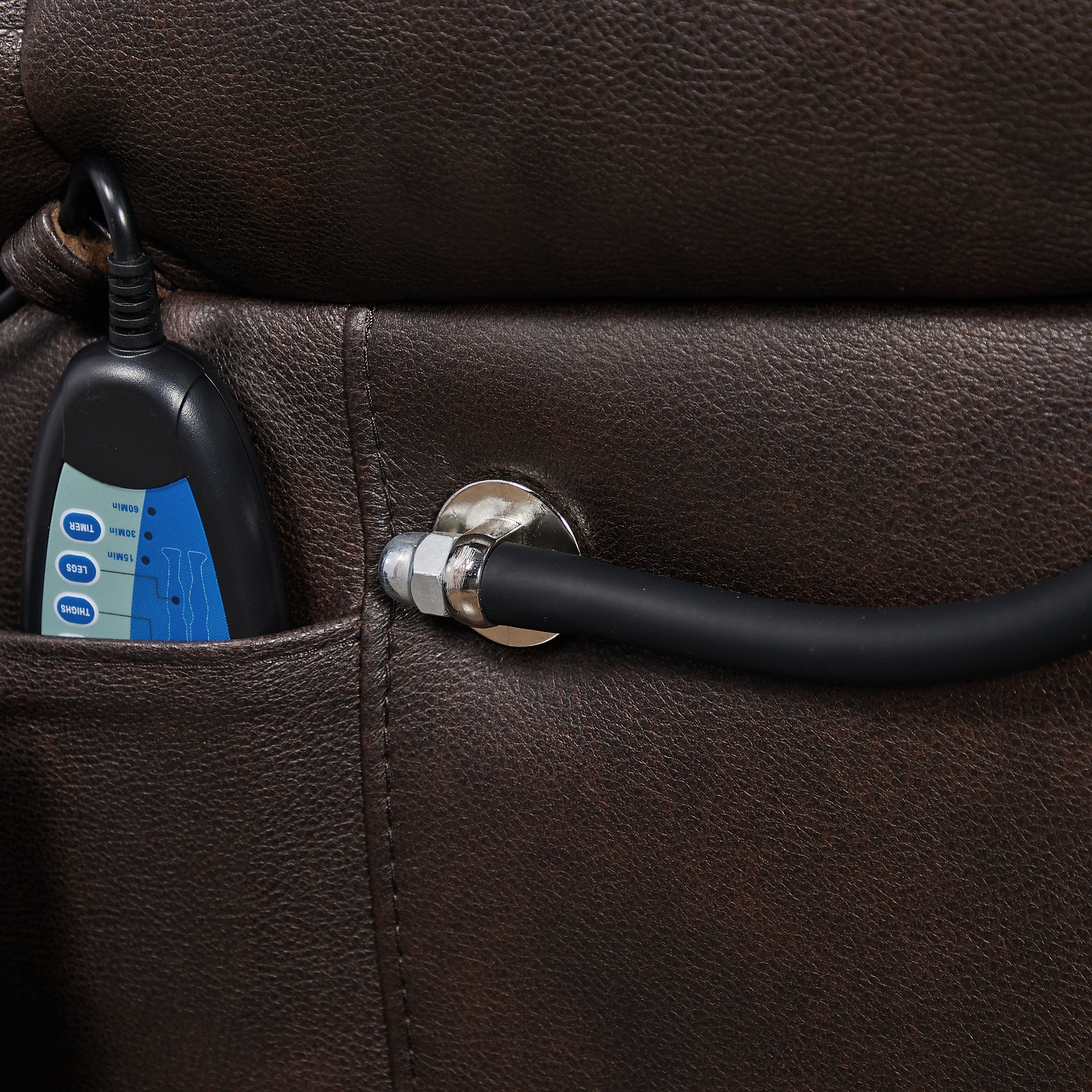 Fauteuil inclinable de massage électrique Christopher Knight Home Motors avec support pour téléphone