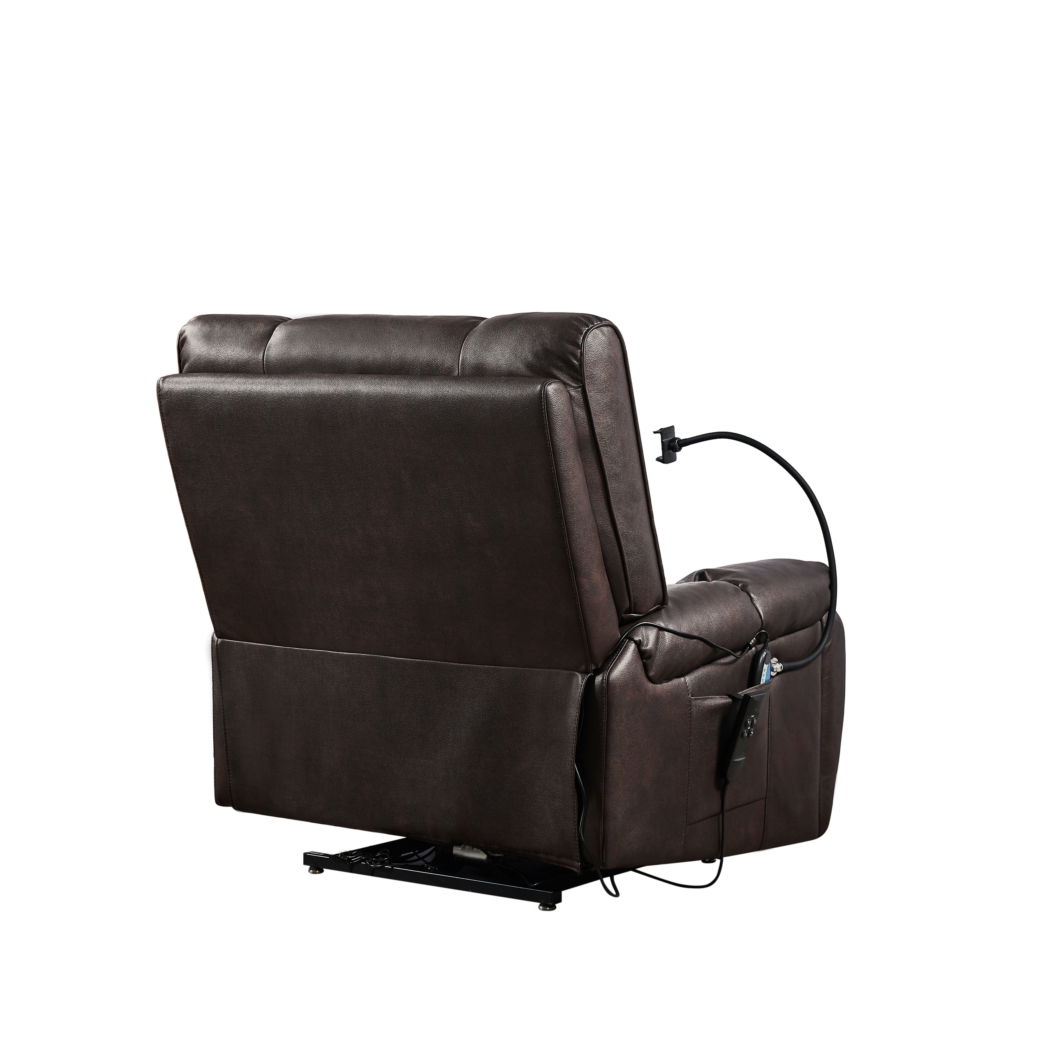 Fauteuil inclinable de massage électrique Christopher Knight Home Motors avec support pour téléphone