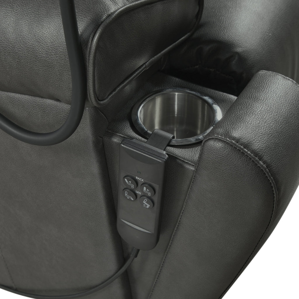 Fauteuil inclinable de massage électrique Christopher Knight Home Motors avec support pour téléphone