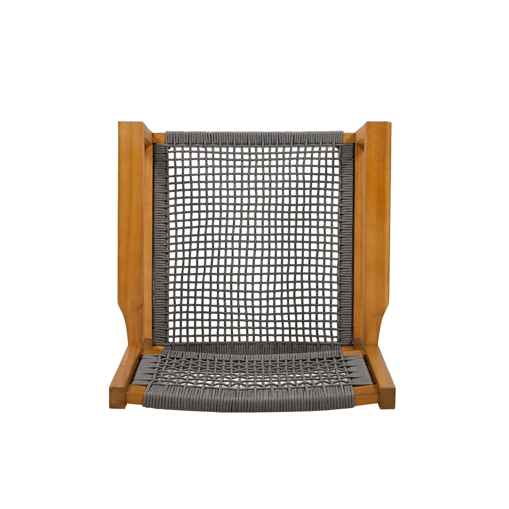 Ensemble de salle à manger d'extérieur 5 pièces avec table ronde et chaises d'appoint en corde de Christopher Knight Home