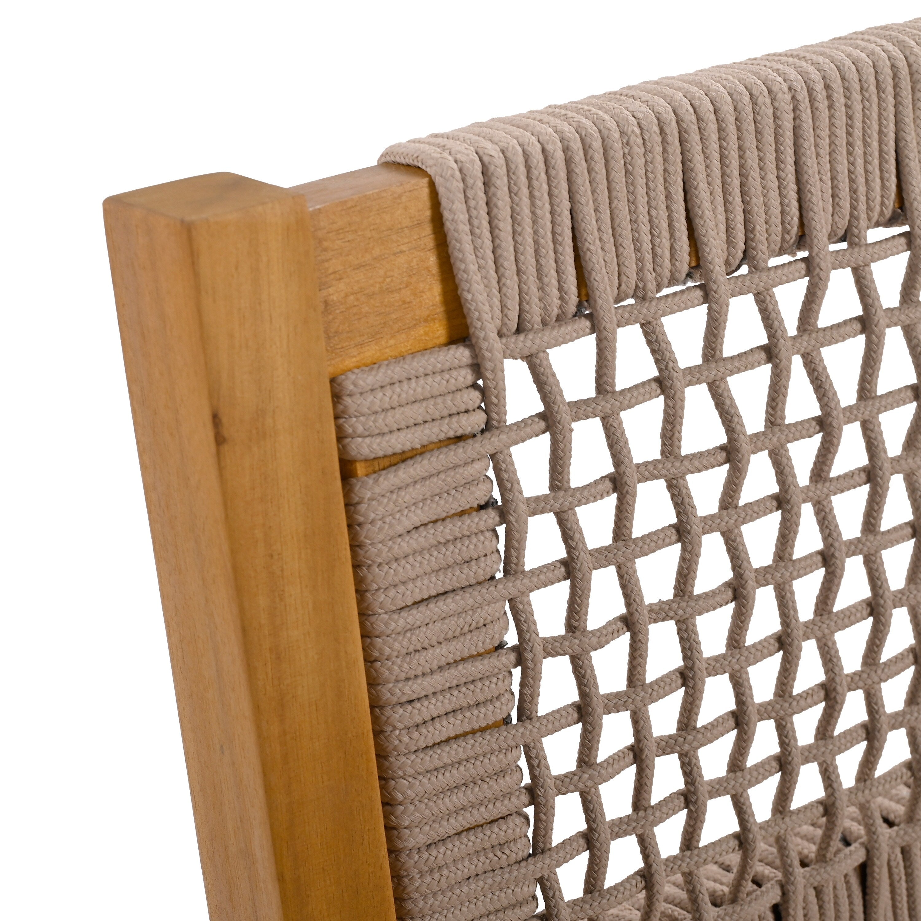 Ensemble de salle à manger d'extérieur 5 pièces avec table ronde et chaises d'appoint en corde de Christopher Knight Home