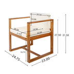 Christopher Knight Home Ensemble de salle à manger d'extérieur rustique en bois d'acacia 5 pièces