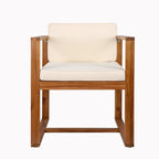 Christopher Knight Home Ensemble de salle à manger d'extérieur rustique en bois d'acacia 5 pièces