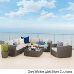 Christopher Knight Home Santa Rosa Ensemble de salon d'extérieur 7 pièces en osier