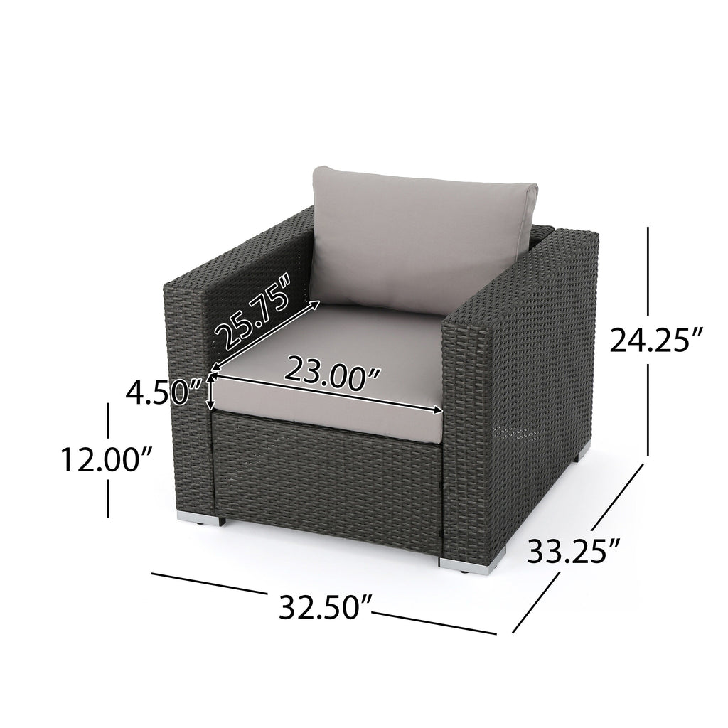 Christopher Knight Home Santa Rosa Ensemble de salon d'extérieur 7 pièces en osier