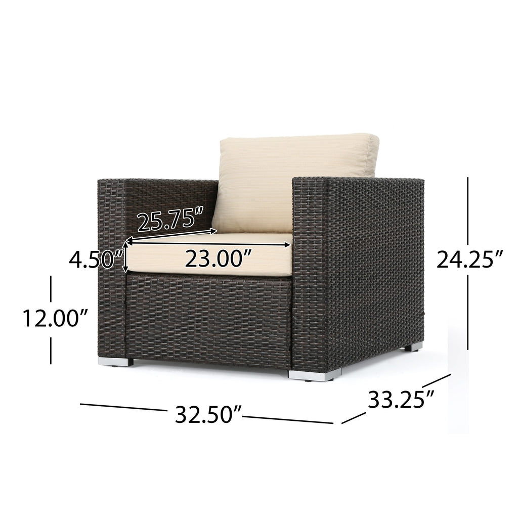 Christopher Knight Home Santa Rosa Ensemble de salon d'extérieur 7 pièces en osier