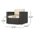 Christopher Knight Home Santa Rosa Ensemble de salon d'extérieur 7 pièces en osier