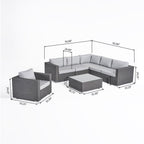 Christopher Knight Home Santa Rosa Ensemble de salon d'extérieur 7 pièces en osier