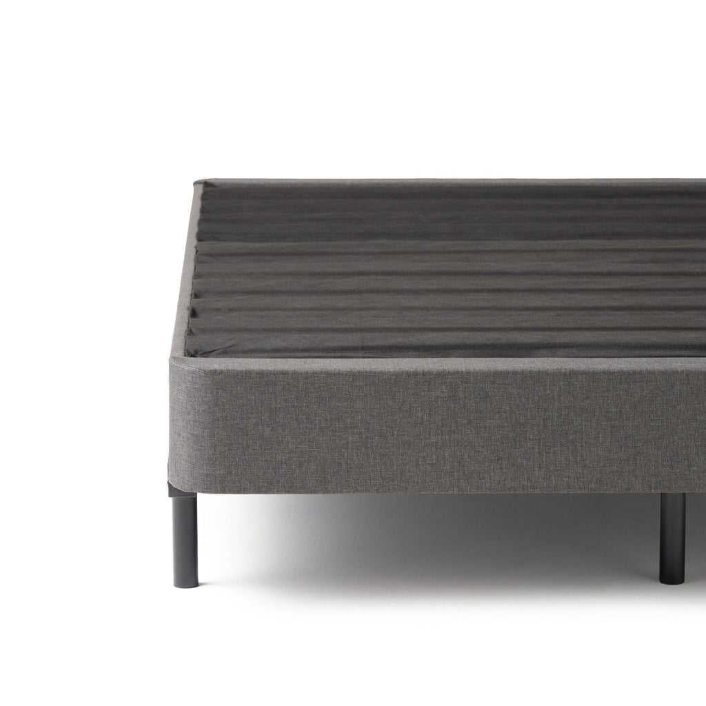 Sommier Chuck King Size pour matelas, 18 cm, revêtement en tissu, bois