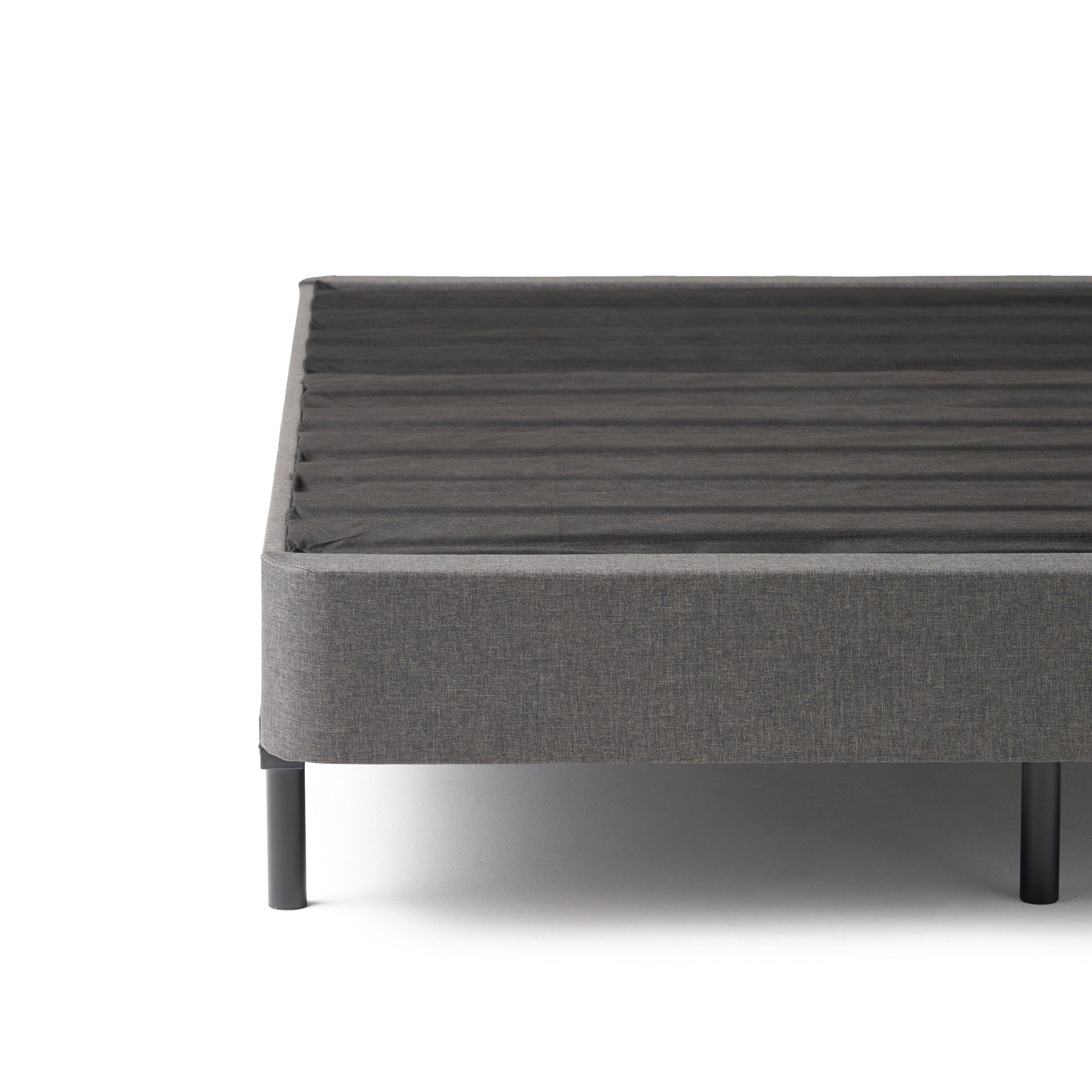 Sommier Chuck King Size pour matelas, 18 cm, revêtement en tissu, bois