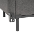 Sommier Chuck King Size pour matelas, 18 cm, revêtement en tissu, bois