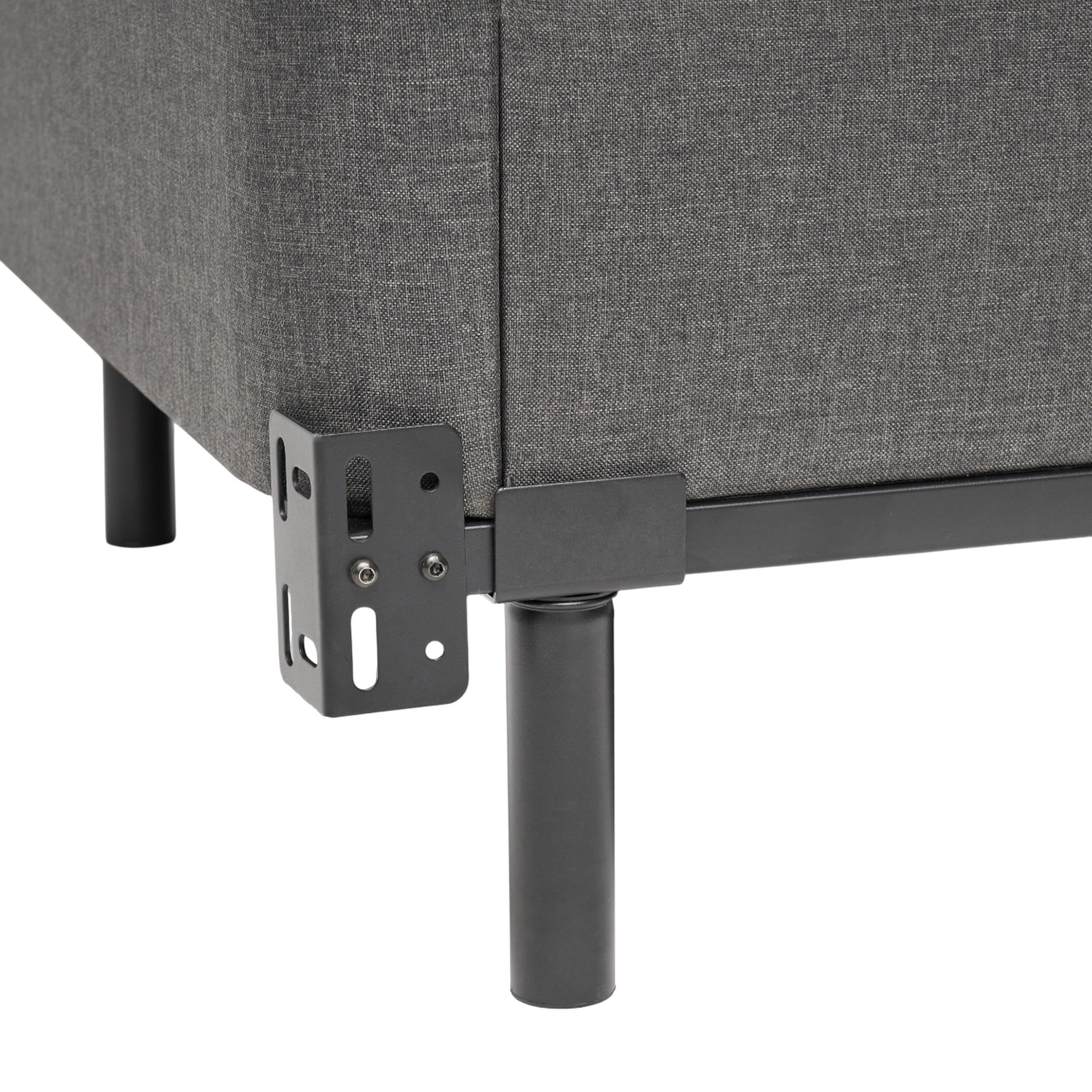 Sommier Chuck King Size pour matelas, 18 cm, revêtement en tissu, bois