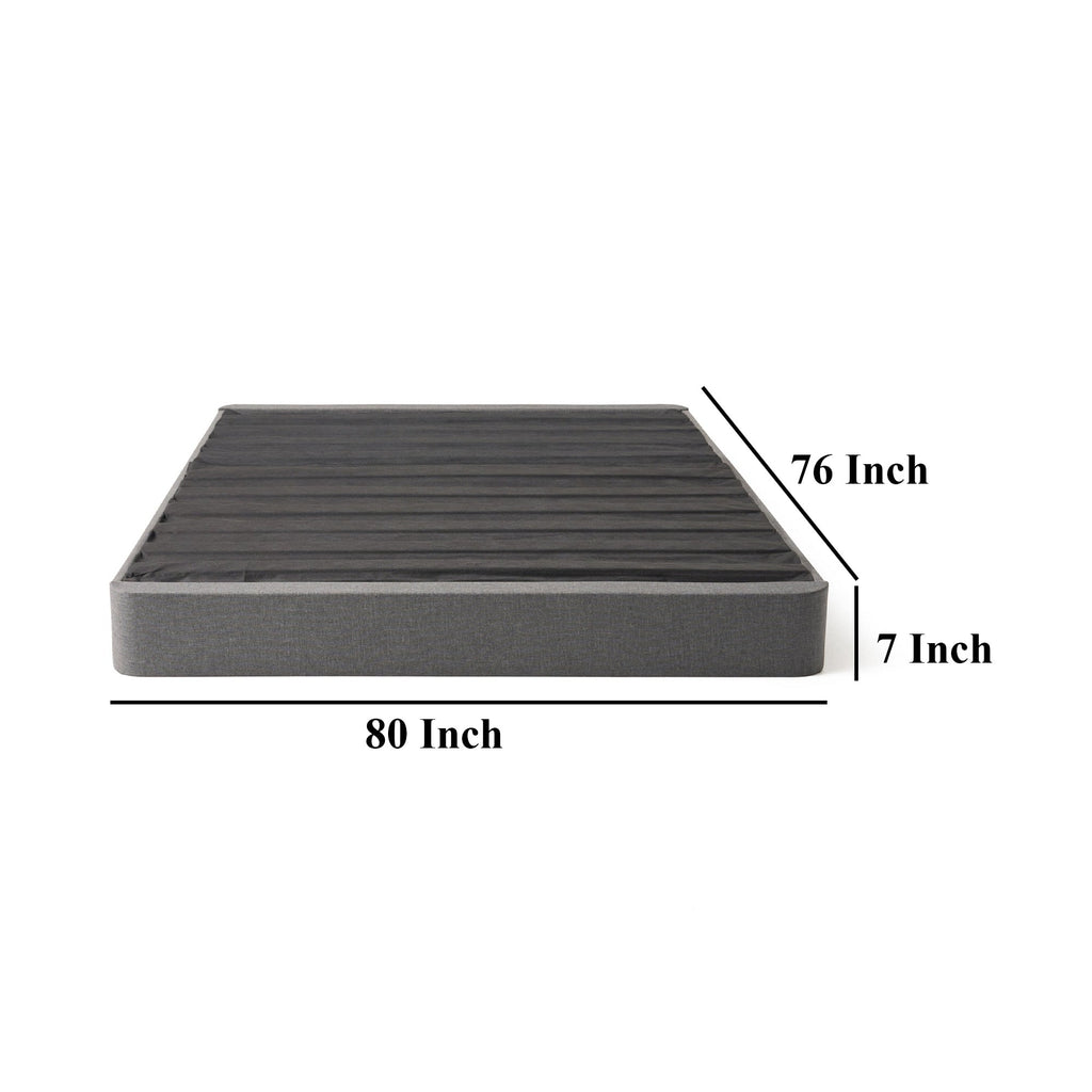 Sommier Chuck King Size pour matelas, 18 cm, revêtement en tissu, bois