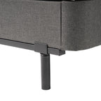 Sommier Chuck King Size pour matelas, 18 cm, revêtement en tissu, bois