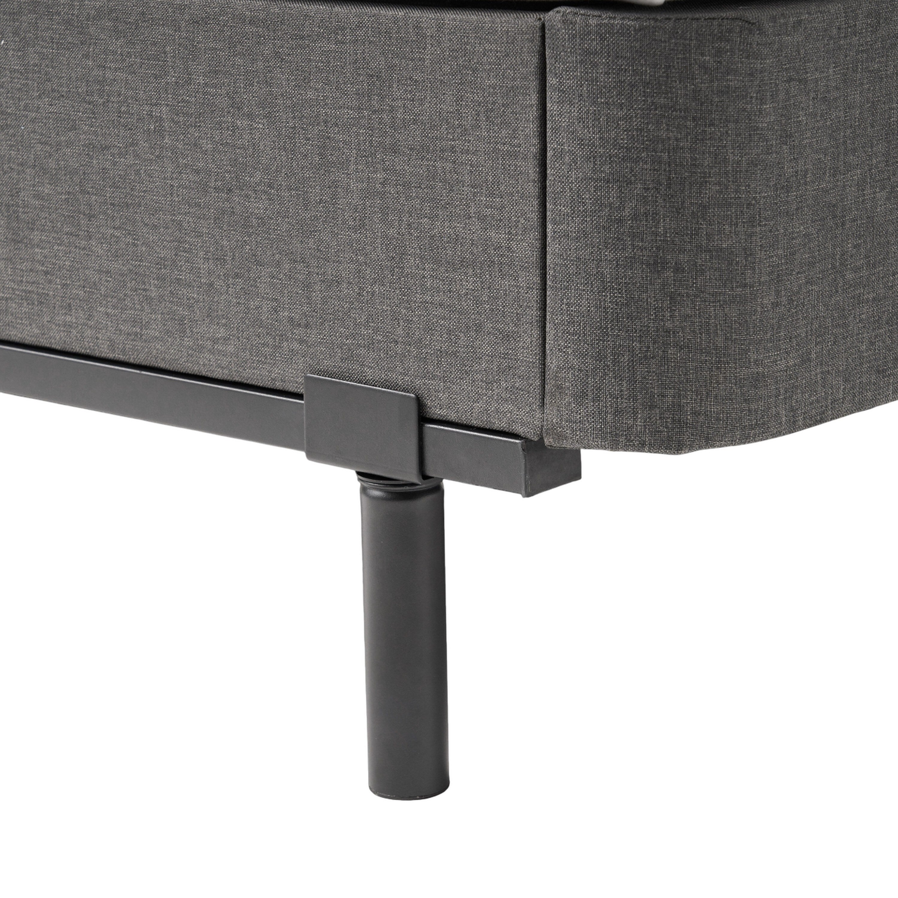 Sommier Chuck King Size pour matelas, 18 cm, revêtement en tissu, bois