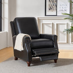 Fauteuil inclinable moderne en cuir véritable de style cigare avec garniture cloutée par HULALA HOME
