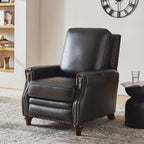 Fauteuil inclinable moderne en cuir véritable de style cigare avec garniture cloutée par HULALA HOME
