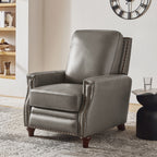 Fauteuil inclinable moderne en cuir véritable de style cigare avec garniture cloutée par HULALA HOME