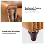 Fauteuil inclinable moderne en cuir véritable de style cigare avec garniture cloutée par HULALA HOME