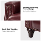 Fauteuil inclinable moderne en cuir véritable de style cigare avec garniture cloutée par HULALA HOME