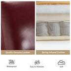 Fauteuil inclinable moderne en cuir véritable de style cigare avec garniture cloutée par HULALA HOME