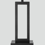 Lampe de table en métal noir avec abat-jour blanc style cadre de porte, deux ports de charge USB, prise secteur, abat-jour blanc (lot de 2)