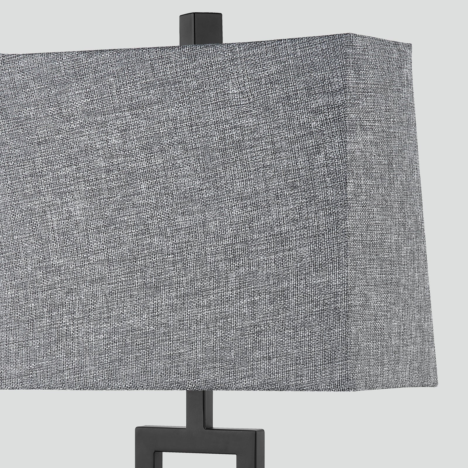 Lampe de table en métal noir avec variateur tactile et ports de charge (lot de 2) - 30,5 x 16,5 x 60 cm (L x l x H)