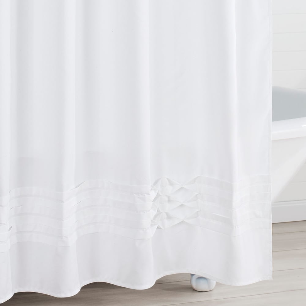 Rideau de douche blanc à triple diamants City Scene