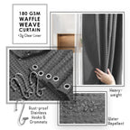 Ensemble d'accessoires de salle de bain en bambou Clara Clark avec rideau de douche, brosse de toilette, poubelle et distributeur de savon