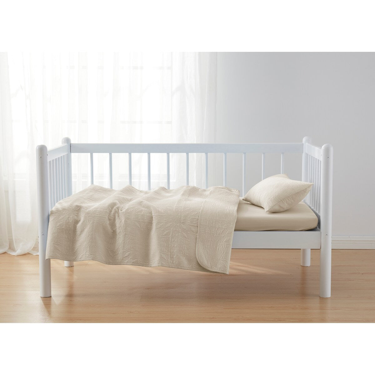 Parure de lit Clara Clark pour tout-petits, ensemble couvre-lit 3 pièces, couette matelassée toutes saisons, drap-housse et taie d'oreiller