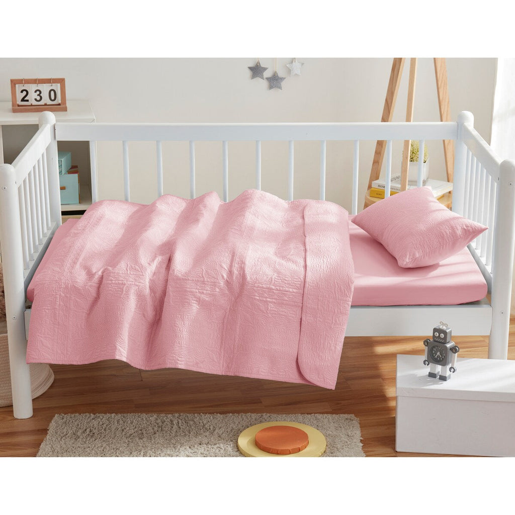 Parure de lit Clara Clark pour tout-petits, ensemble couvre-lit 3 pièces, couette matelassée toutes saisons, drap-housse et taie d'oreiller