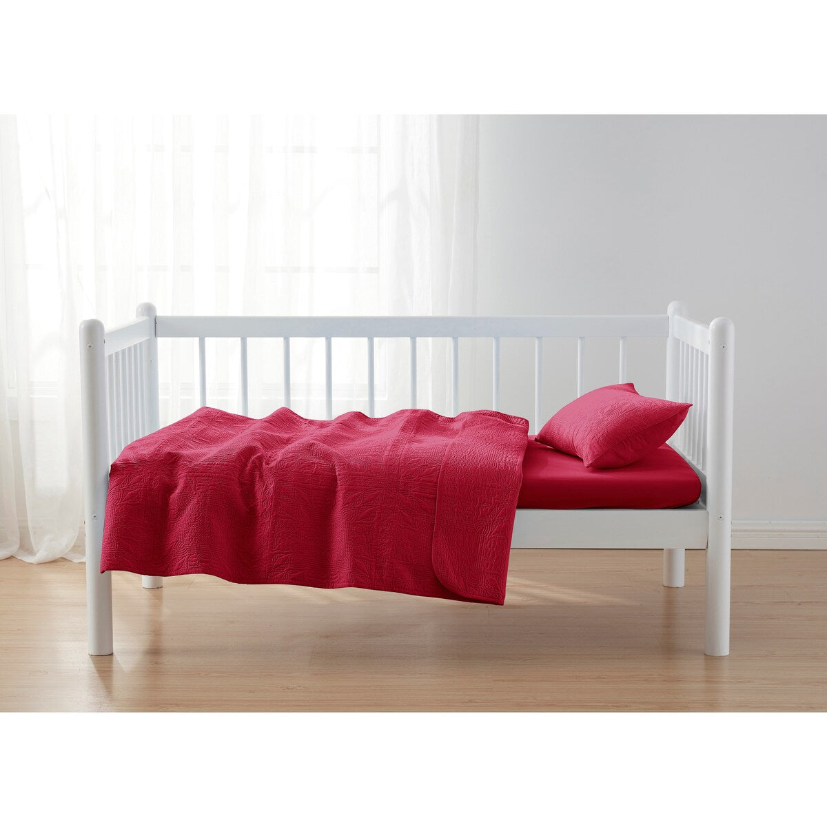 Parure de lit Clara Clark pour tout-petits, ensemble couvre-lit 3 pièces, couette matelassée toutes saisons, drap-housse et taie d'oreiller