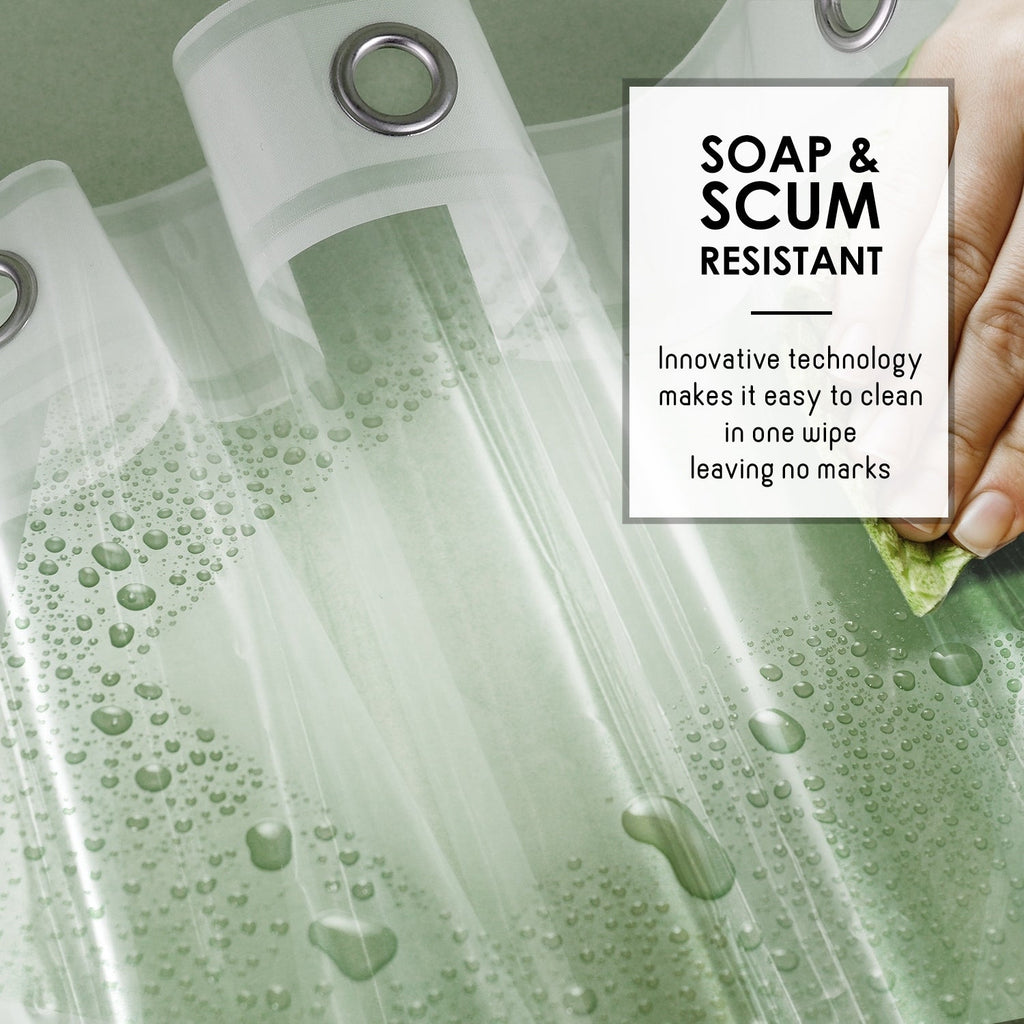 Doublure de rideau de douche Clara Clark ultra-résistante 5G épaisse et résistante à l'écume