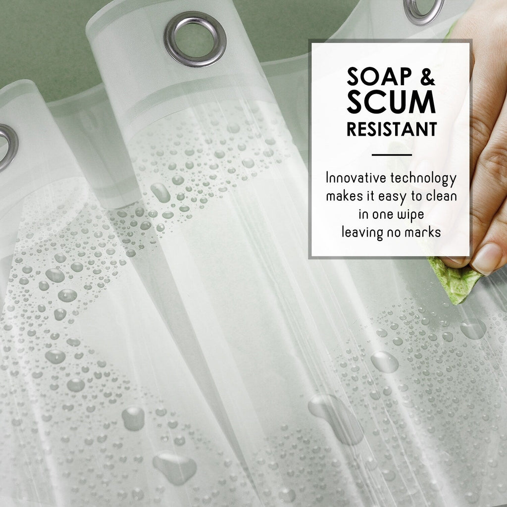 Doublure de rideau de douche Clara Clark ultra-résistante 5G épaisse et résistante à l'écume