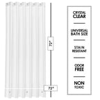 Doublure de rideau de douche Clara Clark ultra-résistante 5G épaisse et résistante à l'écume