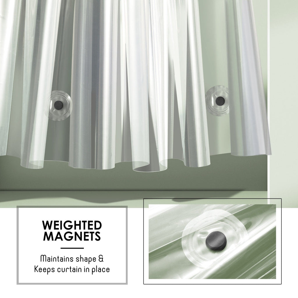 Doublure de rideau de douche Clara Clark ultra-résistante 5G épaisse et résistante à l'écume