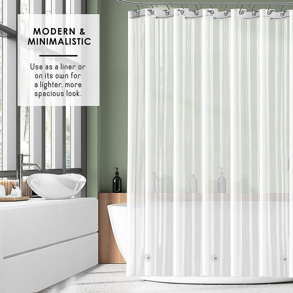 Doublure de rideau de douche Clara Clark ultra-résistante 5G épaisse et résistante à l'écume
