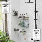 Organisateur de douche adhésif Clara Clark Shower Caddy