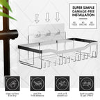 Organisateur de douche adhésif Clara Clark Shower Caddy