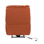 Fauteuil inclinable électrique Clara en cuir véritable avec coussin rembourré, lot de 2