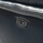 Fauteuil inclinable électrique Clara en cuir véritable avec coussin rembourré, lot de 2