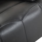 Fauteuil inclinable électrique Clara en cuir véritable avec coussin rembourré, lot de 2