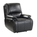 Fauteuil inclinable électrique Clara en cuir véritable avec coussin rembourré, lot de 2