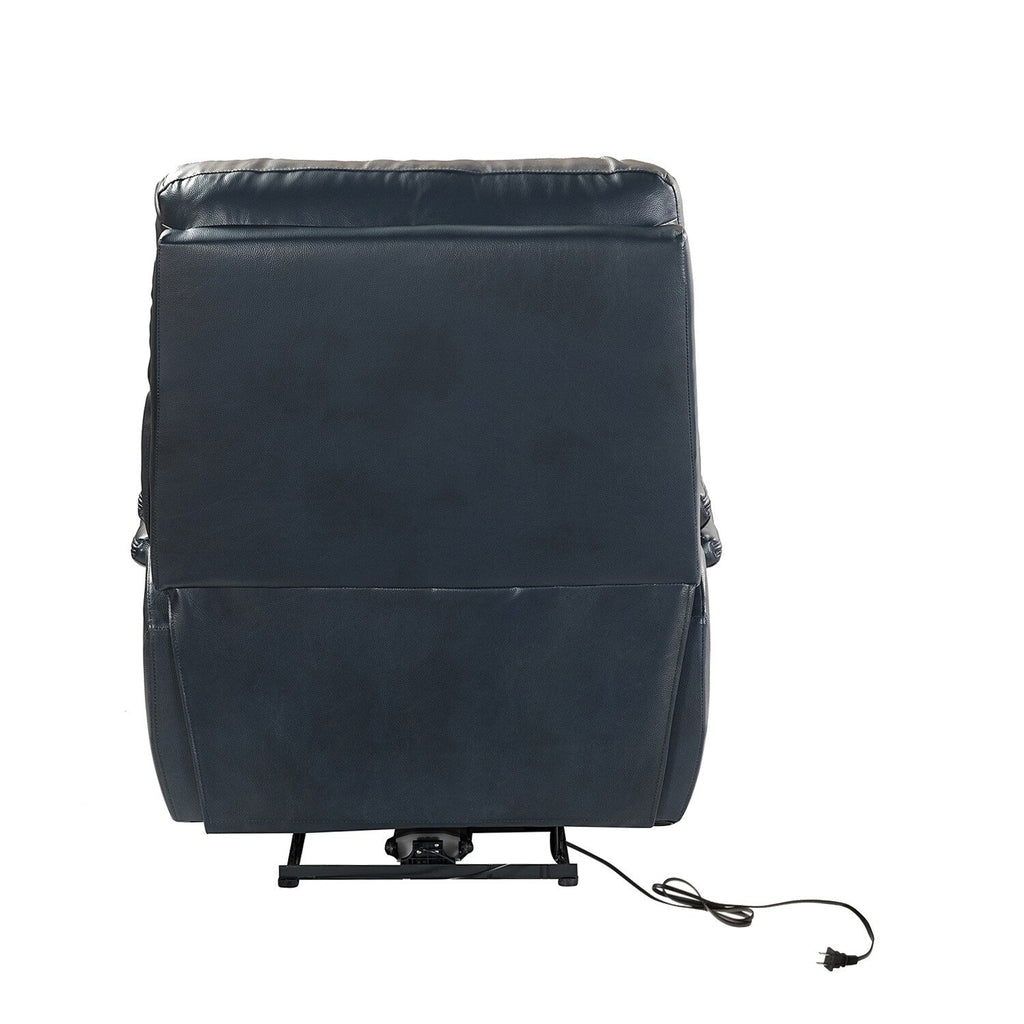 Fauteuil inclinable électrique Clara en cuir véritable avec coussin rembourré, lot de 2