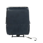 Fauteuil inclinable électrique Clara en cuir véritable avec coussin rembourré, lot de 2