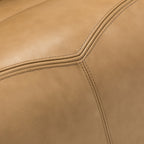 Fauteuil inclinable électrique Clara en cuir véritable avec coussin rembourré, lot de 2