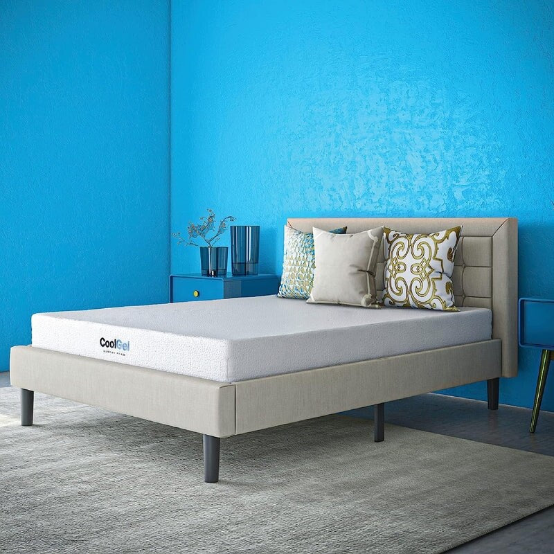 Matelas en mousse à mémoire de forme Cool Gel de Classic Brands de 8 pouces, certifié CertiPUR US, matelas dans une boîte.