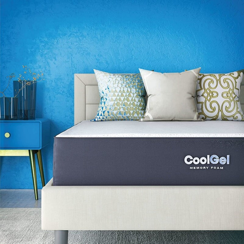 Matelas Classic Brands Cool Gel ventilé en mousse à mémoire de forme 25 cm, certifié CertiPUR US, matelas dans une boîte, lit simple