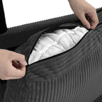 Canapé classique en velours côtelé 2 places rembourré